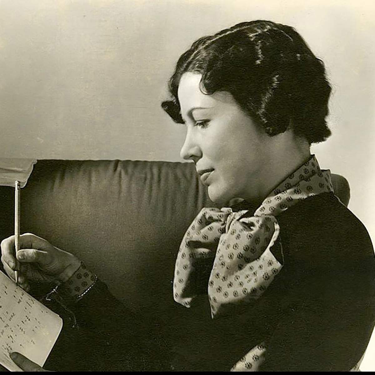 a portrair in black and white of Kay Swift