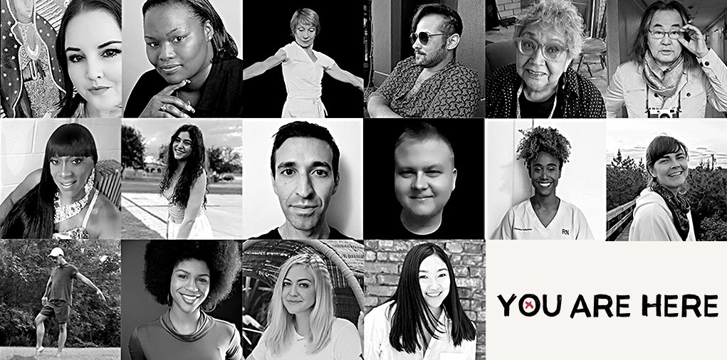 banner of portraits from LC workers who submitted stories to the You Are Here project