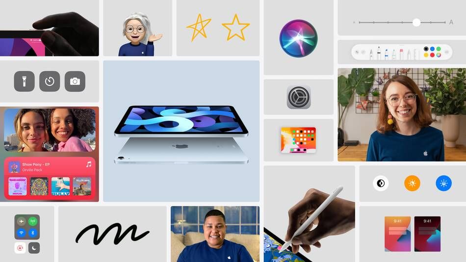 collage of apple products and creative from apple