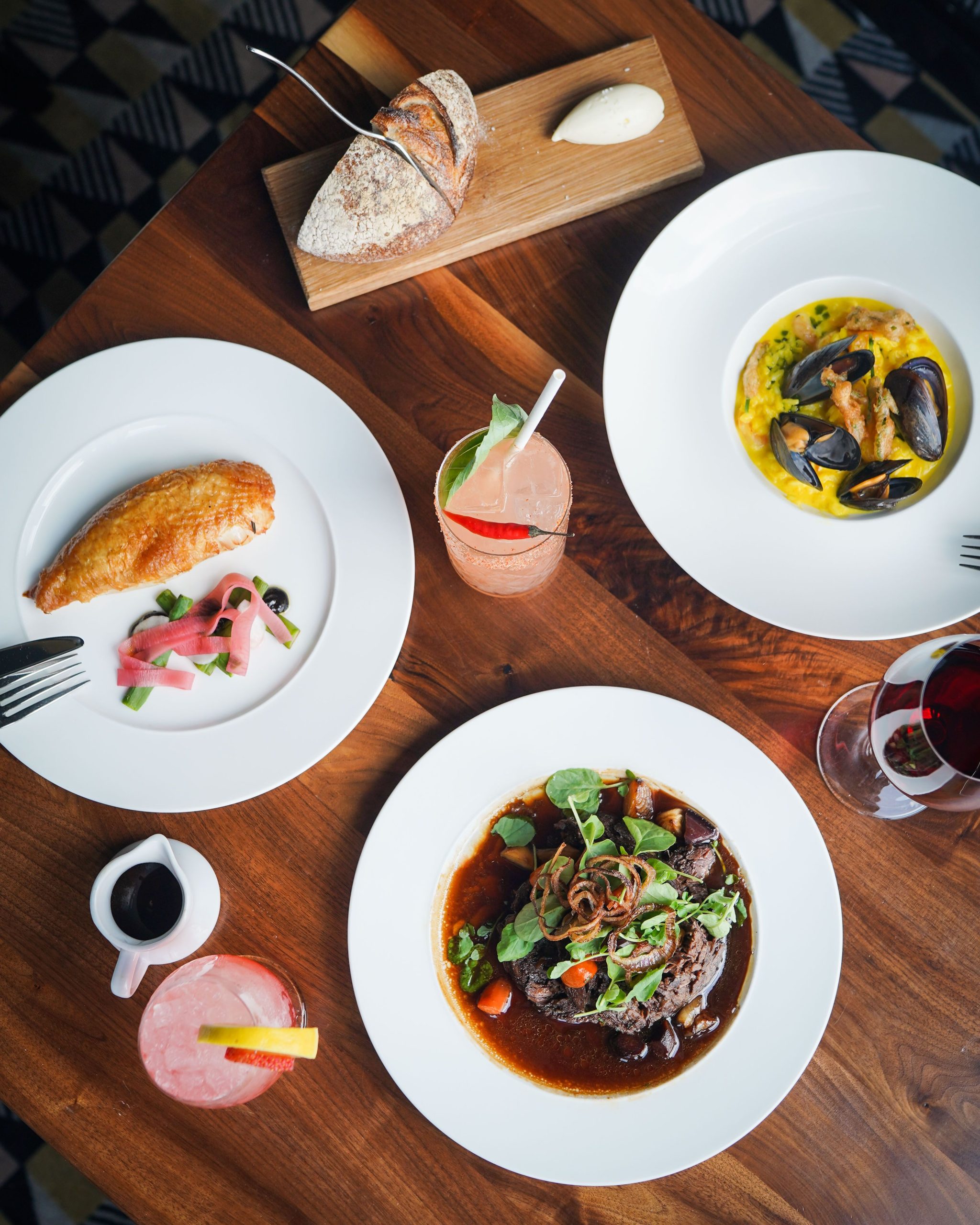 plates of food from Bluebird London_s new lunch menu