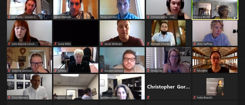 screencap of the business zoom meeting