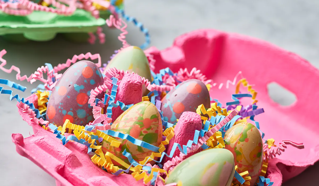 basket of easter eggs
