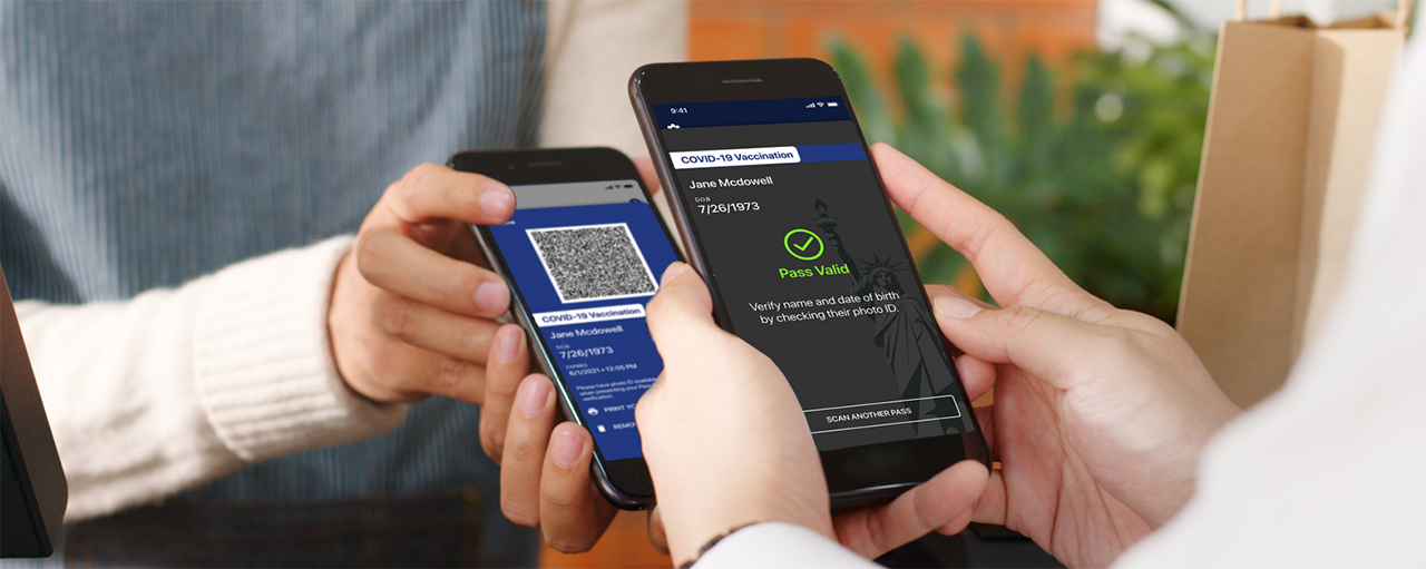 excelsior pass on a smartphone
