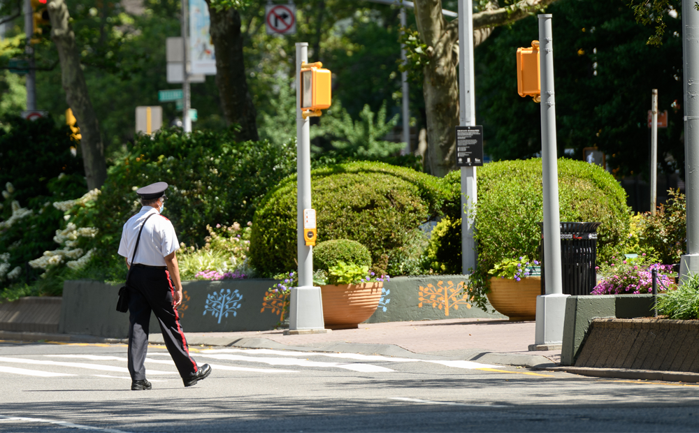 pso officer patrolling lincoln square