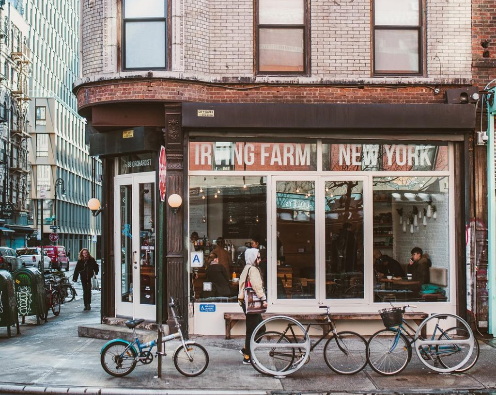 Outside of Irving Farm location on Orchard Street