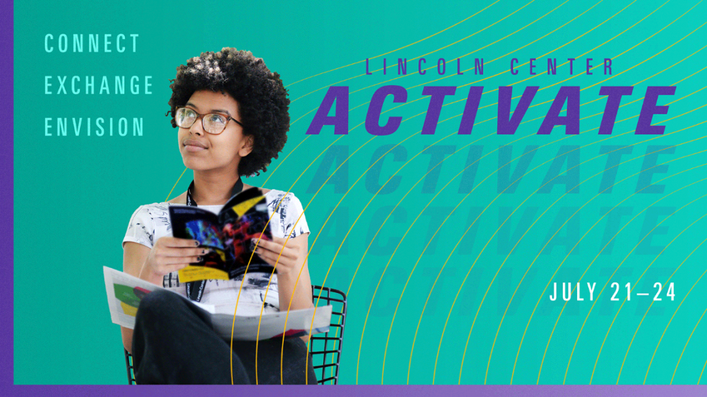 lincoln center activate promo with woman reading
