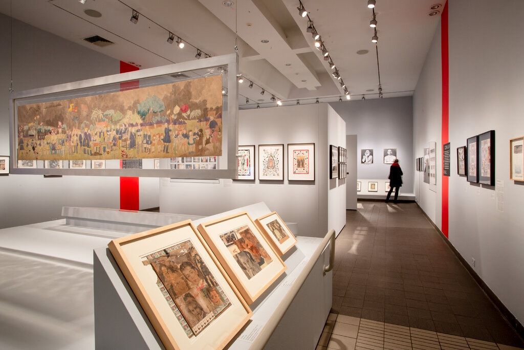 inside of the american folk art museum