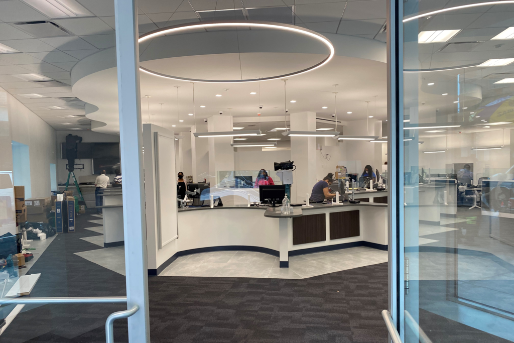 interior shot of the new AAA office at 1881 Broadway