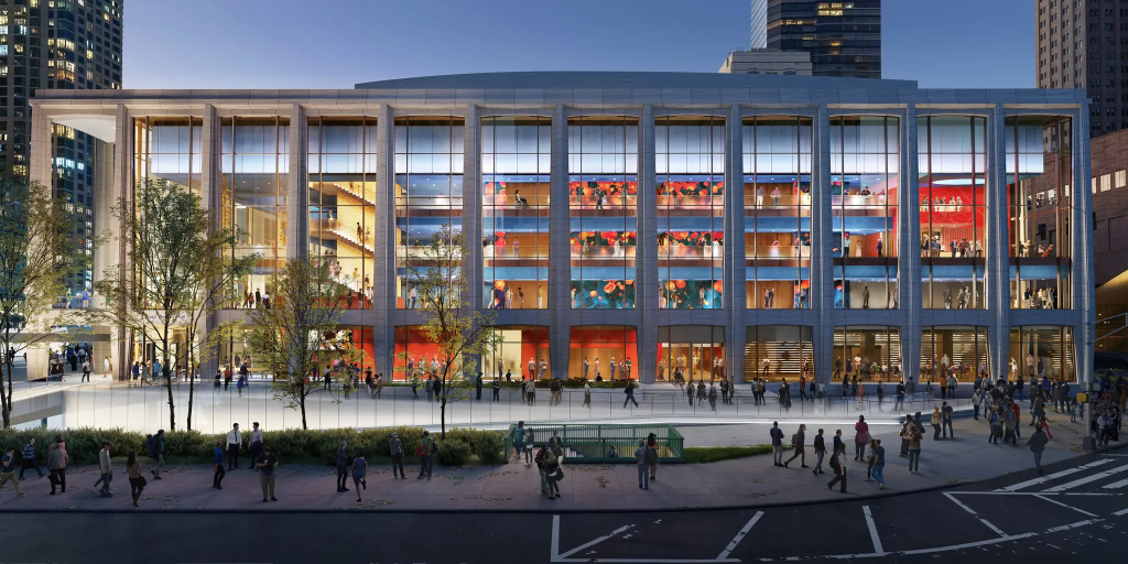 exterior of the new david geffen hall