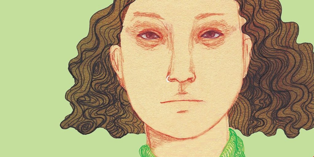 illustrative portrait representing Lauren Redniss body of work and what style she will use for the NYCB installation