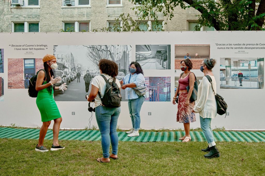people outside at the new-york historical society exhibit
