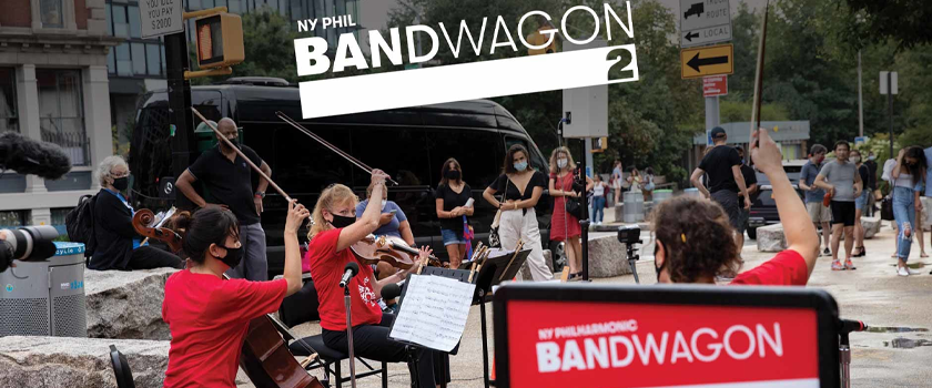 musicians playing instruments outside