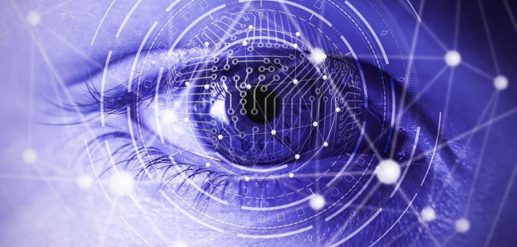 close up of an eye