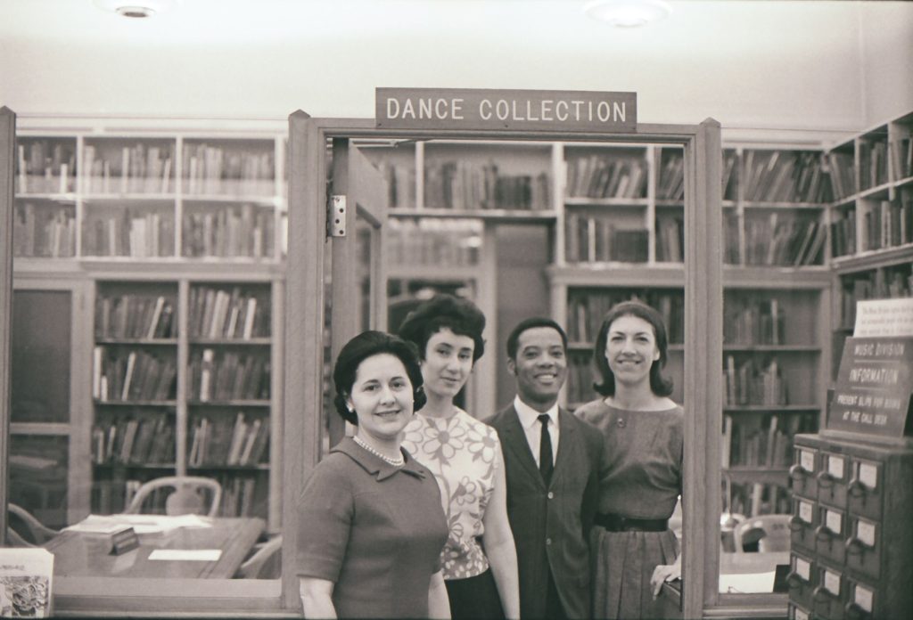 an archive photo of Staff members of the Dance Collection.
