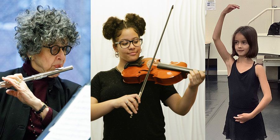 collage from Kaufman Music Center