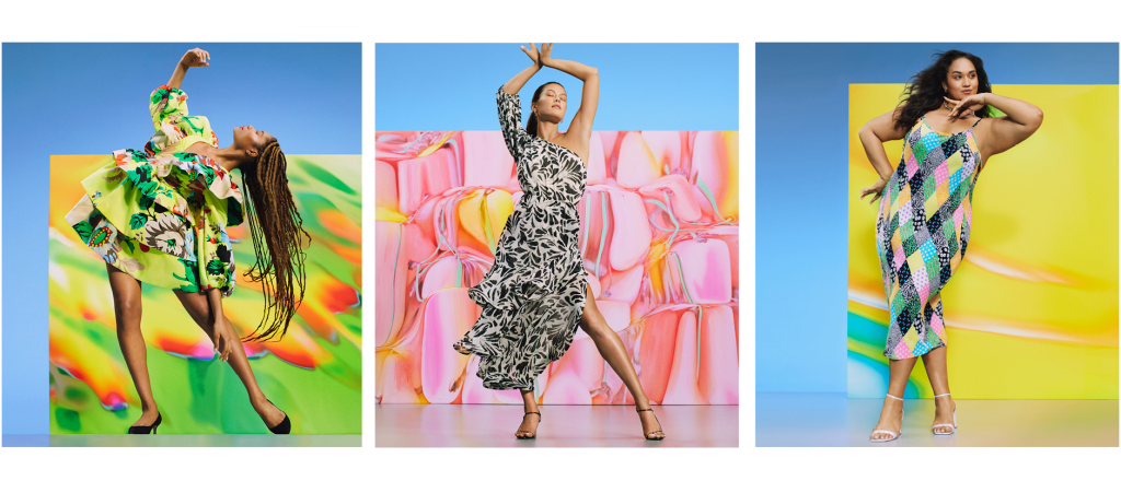 editorial images of the designer dress collection from Target's press release