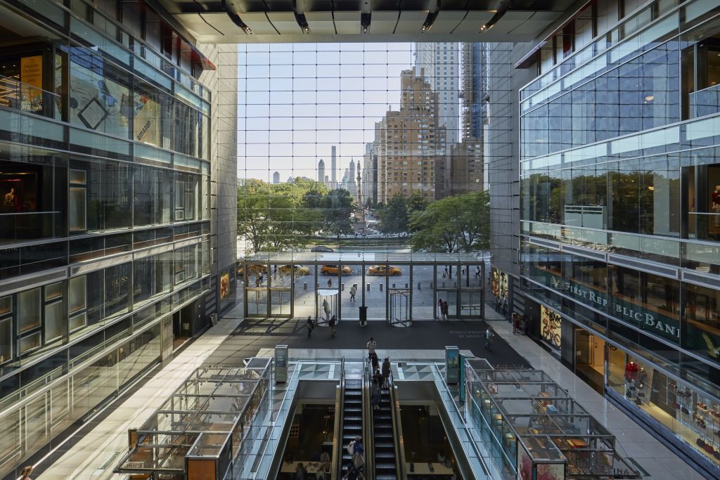 interior of the shops at columbus circle