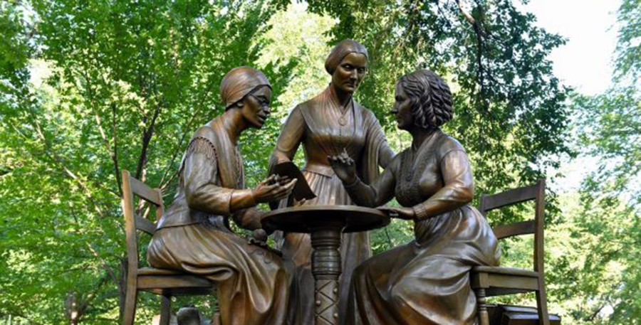 istoric statue honoring the work of famed suffragists Sojourner Truth