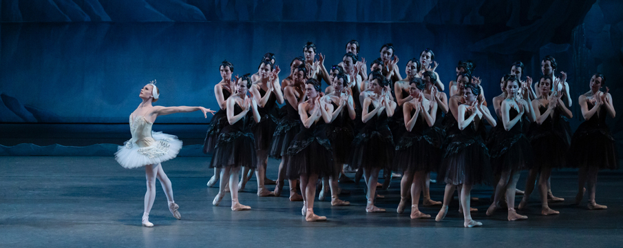 Photo of ballerinas performing Swan Lake at Lincoln Center