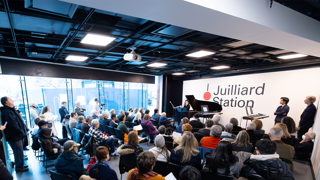 Photo of a piano concert taking place at Juilliard Station